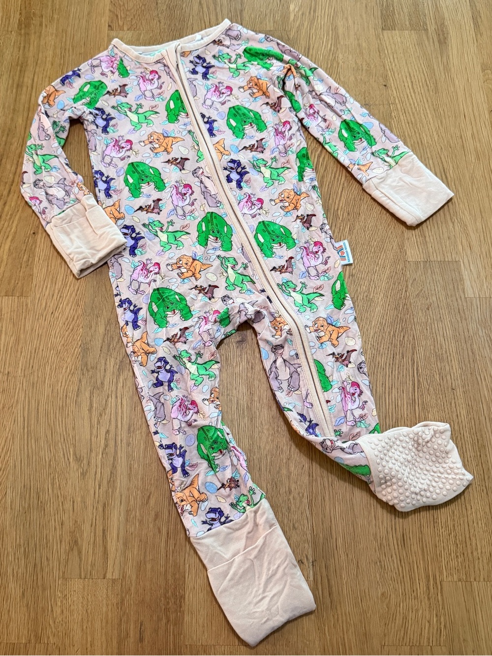 Bamboo Bliss 6-12 MONTHS Land Before Time One Piece Zippy Pajama